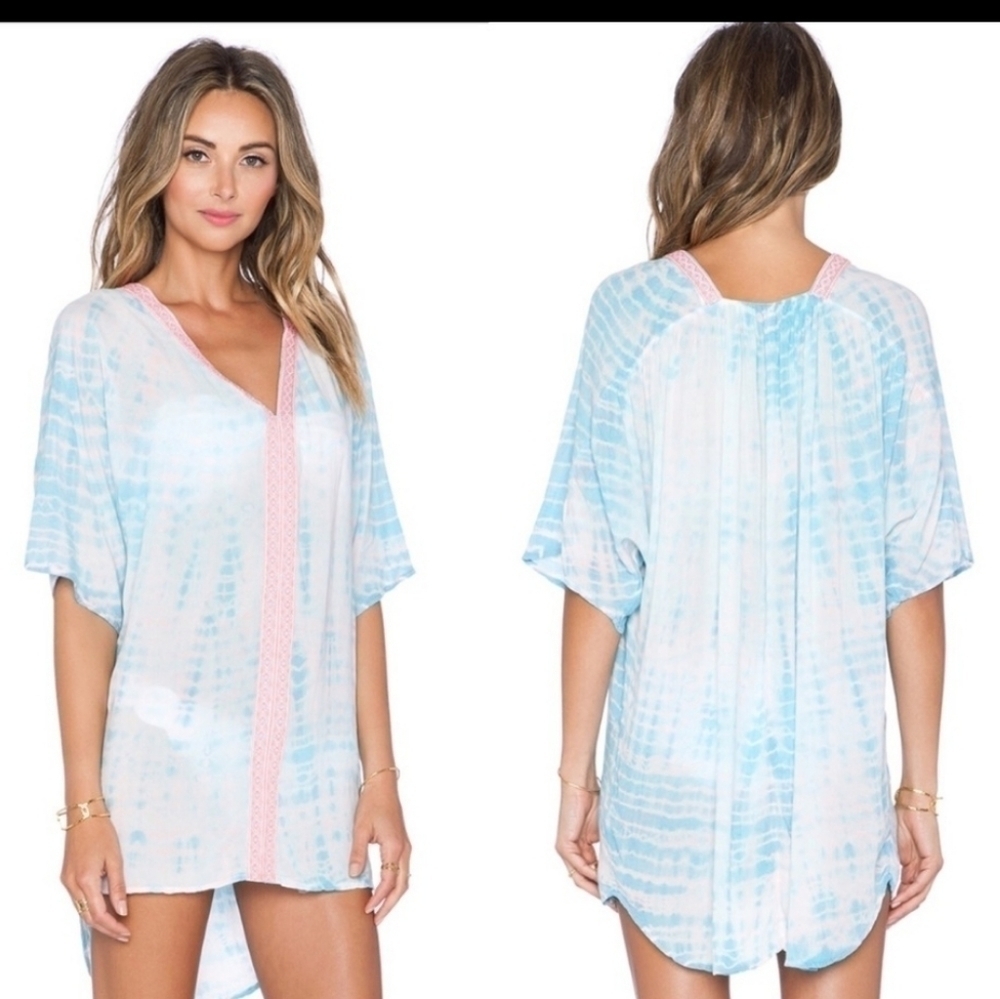 Revolve Gypsy 05 Voile Tunic Womens Small Tiger Tie Dye Print